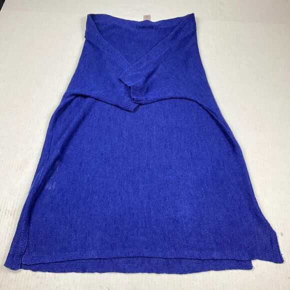 Chicos Easywear Tunic Sweater Blue Short Sleeve Boat Neck Knit Pullover 1 Medium - Picture 10 of 11